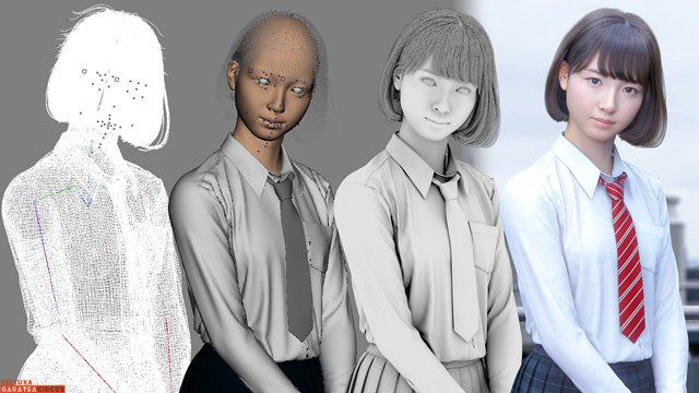 ワイヤーフレームから完成レンダリングまでの制作過程